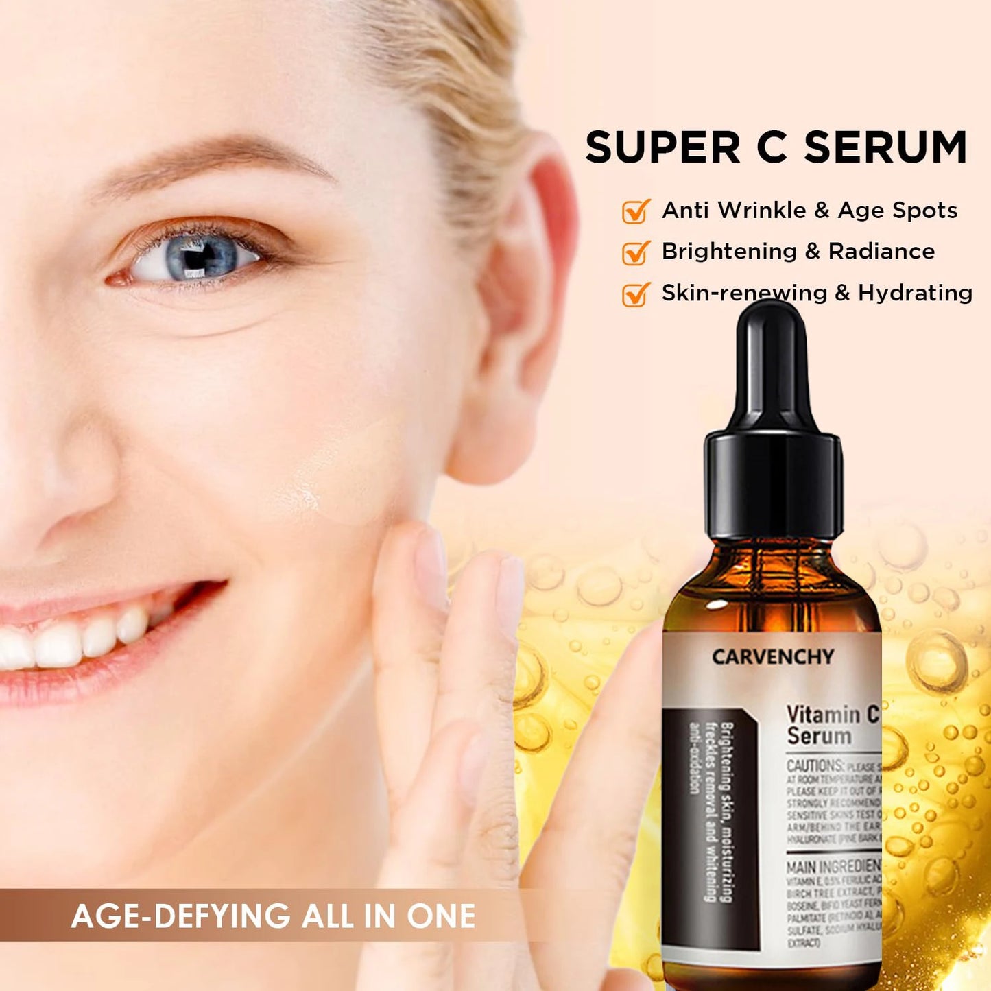 30ml Vitamin C Face Serum with Hyaluronic Acid